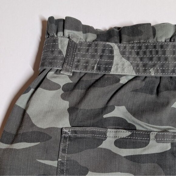 Camo Mini Skirt  90s Y2K NWT Womens Large Camouflage Belted Utility by Jolt - Picture 8 of 11